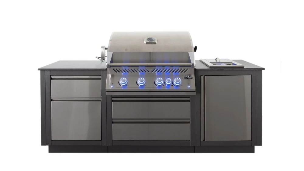 Napoleon Oasis Compact 105 Outdoor Kitchen - Free Cover & Rotisserie 1 Napoleon Oasis Compact 105 Outdoor Kitchen - Free Cover & Rotisserie