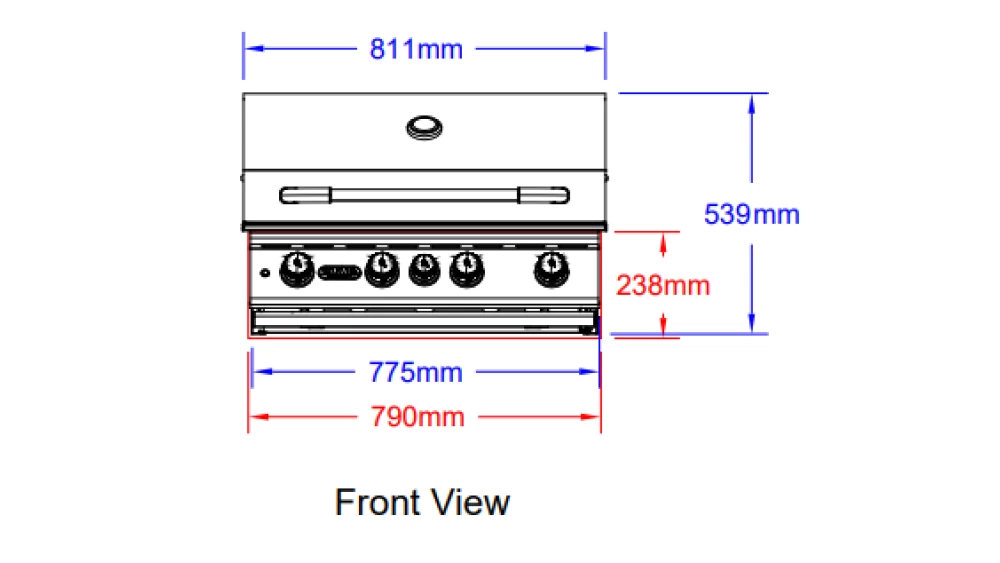 Bull Angus Built In LPG Gas BBQ 3 Bull Angus Built In LPG Gas BBQ - Image 3