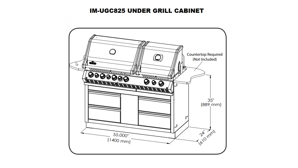 Napoleon Oasis 400 - PRO825 - Island Gas BBQ - Free Rotisserie 4 Napoleon Oasis 400 - PRO825 - Island Gas BBQ - Free Rotisserie - Image 4