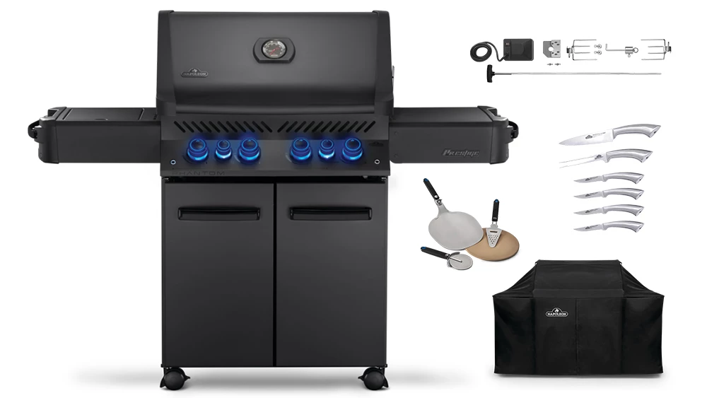 Napoleon Prestige Phantom P500RSIBPMK-3 Gas BBQ - Free Cover & Accessories 1 Napoleon Prestige Phantom P500RSIBPMK-3 Gas BBQ - Free Cover & Accessories