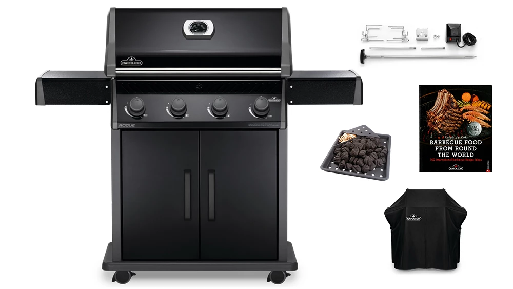 Napoleon Rogue R525PK-1-GB Gas BBQ - Free Cover & Accessories 1 Napoleon Rogue R525PK-1-GB Gas BBQ - Free Cover & Accessories