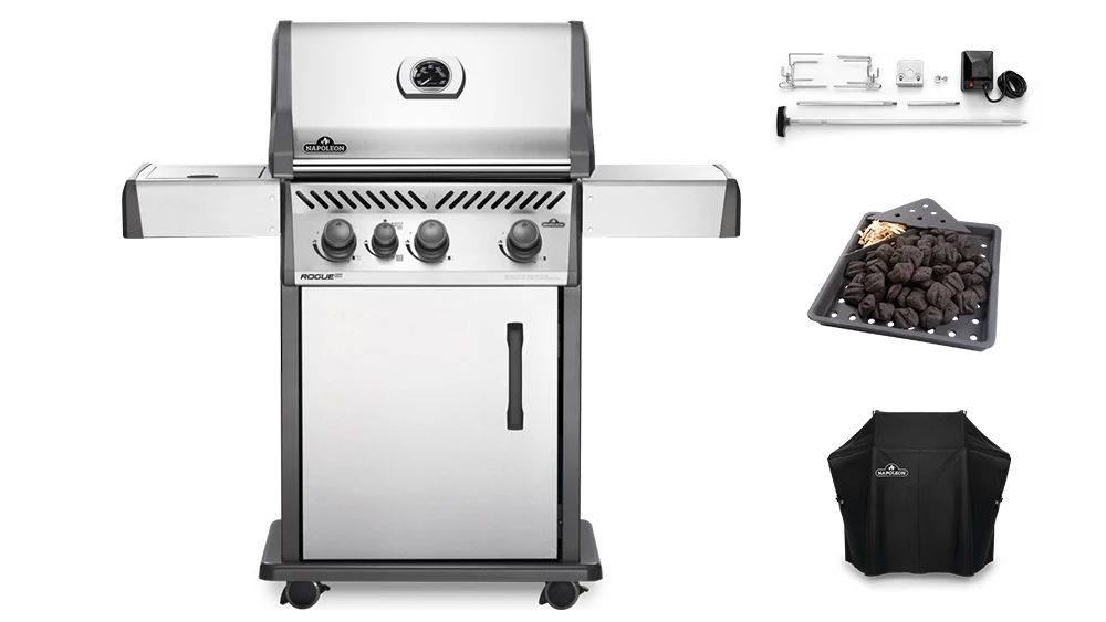 Napoleon Rogue RXT425SIBPSS-1-GB Gas BBQ - Free Cover & Accessories 1 Napoleon Rogue RXT425SIBPSS-1-GB Gas BBQ - Free Cover & Accessories