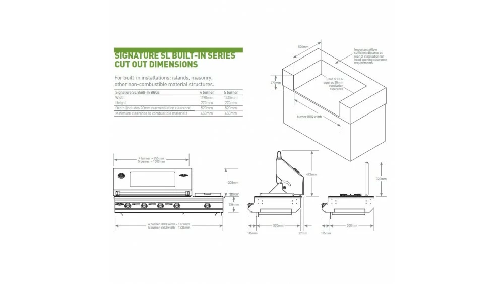 Beefeater Signature SL4000 5 Burner + 1 Built In Grill 2 Beefeater Signature SL4000 5 Burner + 1 Built In Grill - Image 2