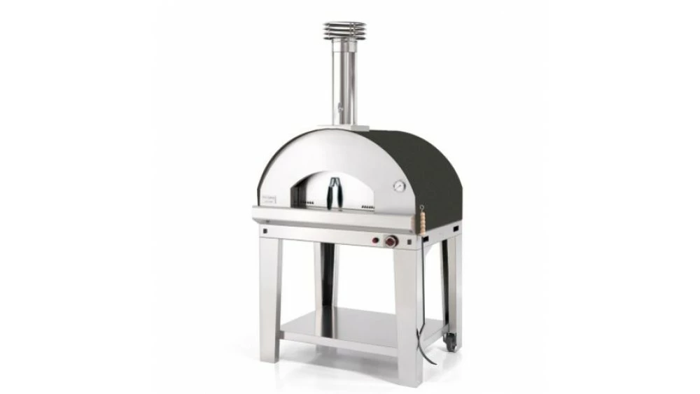 Fontana - Mangiafuoco Gas Pizza Oven With Trolley - Anthracite 1 Fontana - Mangiafuoco Gas Pizza Oven With Trolley - Anthracite