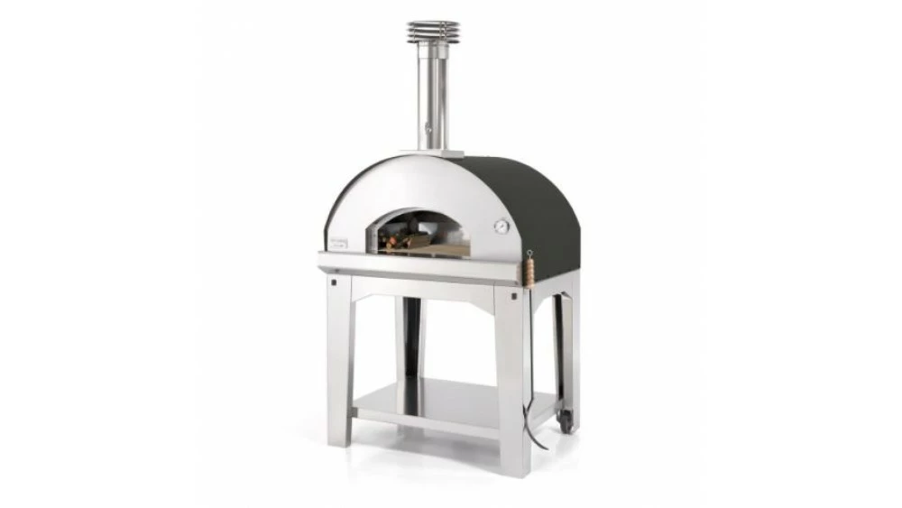Fontana - Mangiafuoco Wood Pizza Oven With Trolley - Anthracite 1 Fontana - Mangiafuoco Wood Pizza Oven With Trolley - Anthracite