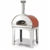Fontana - Mangiafuoco Wood Pizza Oven With Trolley - Rosso