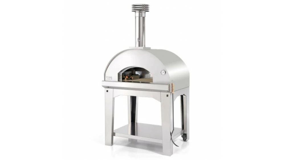 Fontana - Mangiafuoco Wood Pizza Oven With Trolley - Stainless Steel 1 Fontana - Mangiafuoco Wood Pizza Oven With Trolley - Stainless Steel