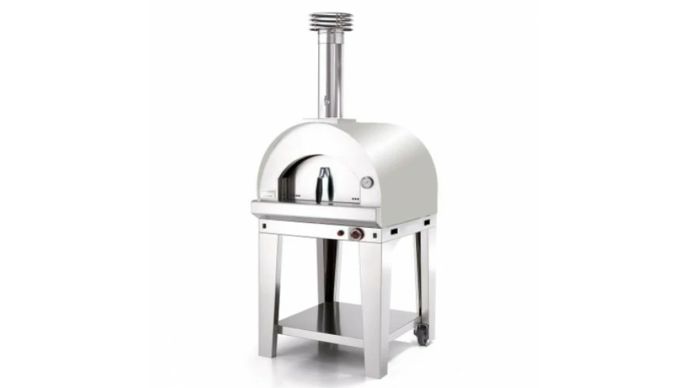 Fontana - Margherita Gas Pizza Oven With Trolley - Stainless Steel 1 Fontana - Margherita Gas Pizza Oven With Trolley - Stainless Steel