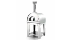 Fontana - Margherita Wood Pizza Oven With Trolley - Stainless Steel