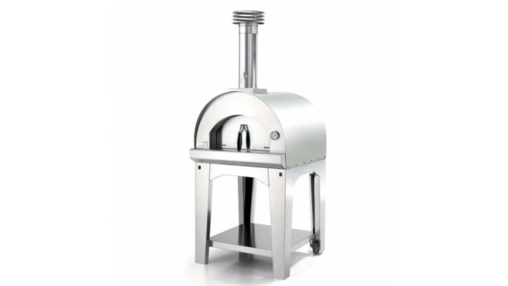 Fontana - Margherita Wood Pizza Oven With Trolley - Stainless Steel 1 Fontana - Margherita Wood Pizza Oven With Trolley - Stainless Steel