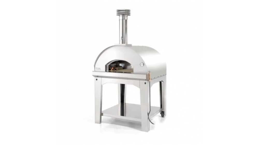 Fontana - Marinara Wood Pizza Oven With Trolley - Stainless Steel 1 Fontana - Marinara Wood Pizza Oven With Trolley - Stainless Steel