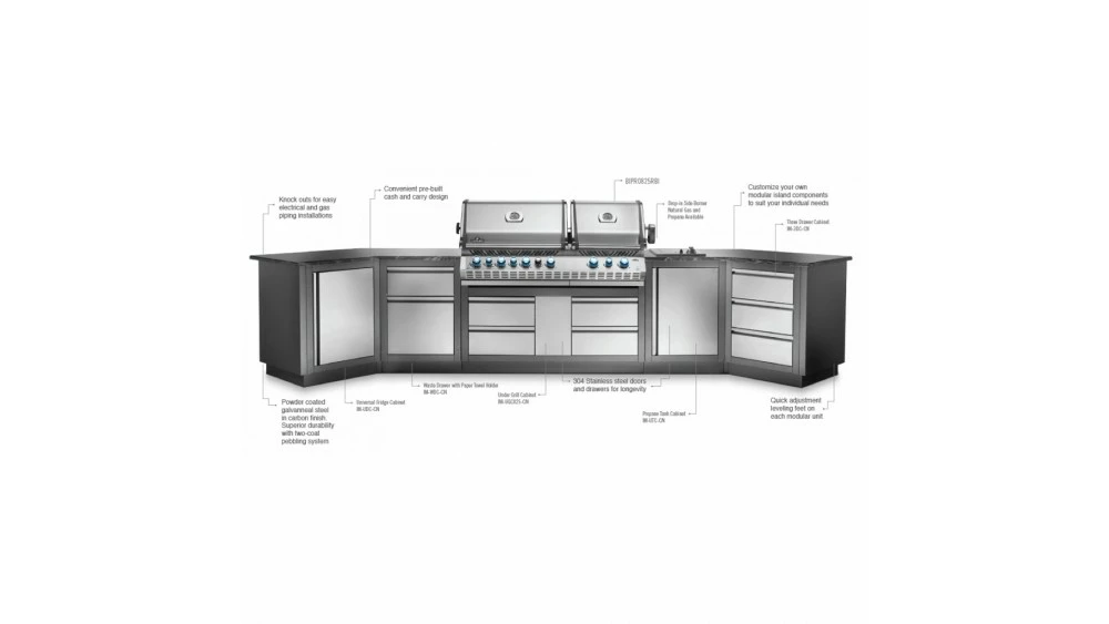 Napoleon Oasis 400 - PRO825 - Island Gas BBQ - Free Rotisserie 5 Napoleon Oasis 400 - PRO825 - Island Gas BBQ - Free Rotisserie - Image 5