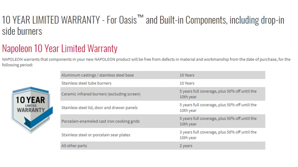Napoleon Oasis 400 - PRO825 - Island Gas BBQ - Free Rotisserie 13 Napoleon Oasis 400 - PRO825 - Island Gas BBQ - Free Rotisserie - Image 13