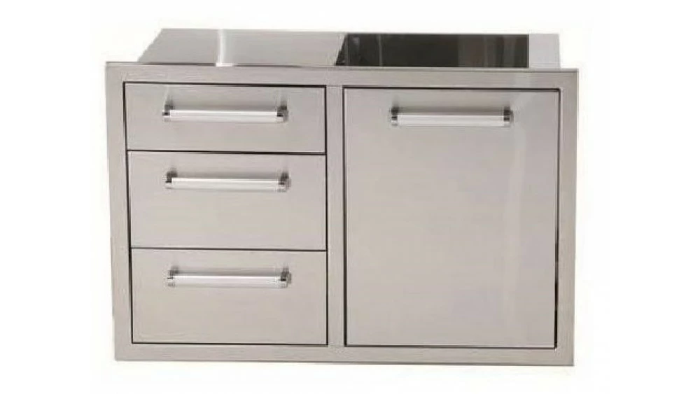 Whistler Grills Stainless Steel Triple Drawer And Waste Combo 1 Whistler Grills Stainless Steel Triple Drawer And Waste Combo